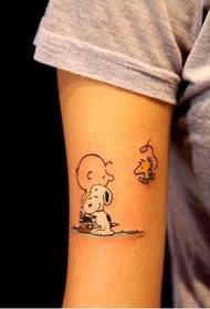 Рака симпатична Снупи слика за тетоважа