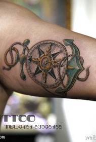 Exquisite domineering anchor tattoo pattern