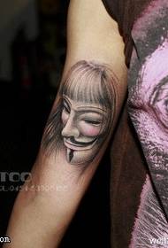 Spooky mask tattoo