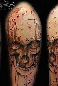 Fashion arm personality skull tattoo pattern picture