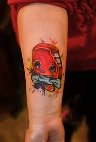 Luova punainen pieni popsicle arm tatuointi kuva