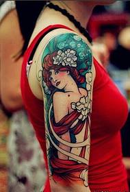 Ομορφιά βραχίονα σέξι κλασική ομορφιά εικόνα τατουάζ τέχνης