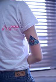 Creative triangle eye personality arm tattoo picture