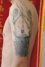 This skull tattoo is really a force arm tattoo pattern picture
