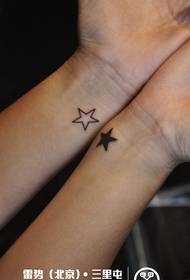 Couple must star tattoo pattern