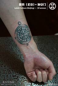 Handsome image compass tattoo pattern