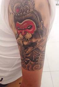 Personalized Sun Wukong tattoo on the arm