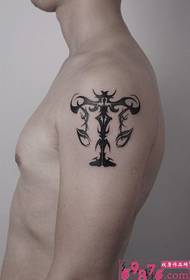 Concise balance arm tattoo picture
