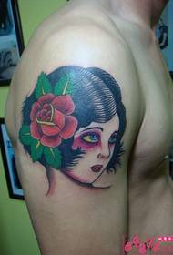 Beautiful girl avatar arm tattoo picture