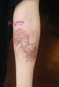 Beautiful twin flowers love arm tattoo pictures