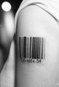Delikata QR-koda tatuaje-ŝablono