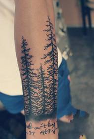 Lush pine arm tattoo picture