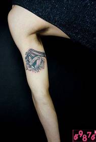 კურდღლის starling ხელმძღვანელი arm tattoo სურათი