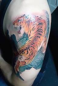 Personalidade masculino braço estilo moderno tigre tatuagem padrão imagem