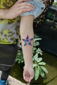 Larawan ng Pantasya Starry Stars Arms Tattoo