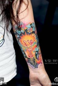 Cool handsome gorgeous light bulb tattoo pattern