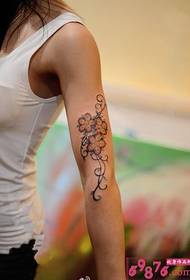 Fresh small flowers arm tattoo pictures