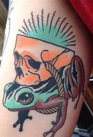 Slika vzorec tatuje žabice šole roke