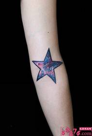 Starry sky arm tattoo picture