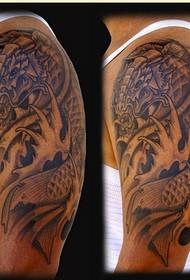 Fashion arm personality European and American squid tattoo pattern pictures