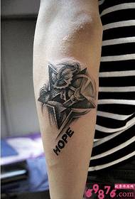 Arm remény ötágú csillag tetoválás kép