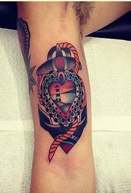 Beautiful arm personality anchor tattoo pattern recommended picture