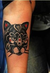Personalized fashion arm good looking black cat tattoo pattern picture