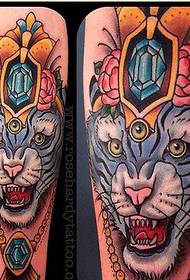 Domineering Arm Color Tiger Tattoo Pattern Picture