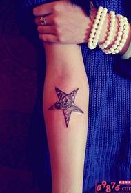 Abstract comet star arm tattoo picture