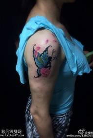 Brako koloro papilio elfo tatuaje ŝablono
