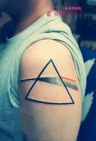 Rainbow triangle creative arm tattoo picture