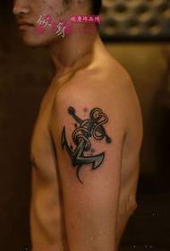 European and American anchor arm tattoo pictures