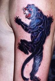 Llun Tattoo Braich Panther Domineering