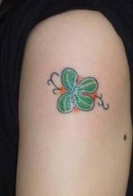 Arm clover tattoo pattern picture
