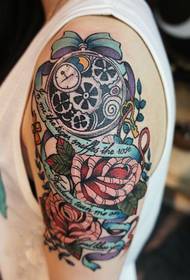 Skaistumkopšanas rokas radošās krāsas ziedu rokas tetovējuma attēls