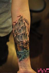 Images de tatouage de voiles de bras et de voiles