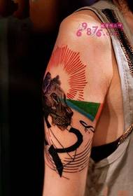 Alternative art animal arm tattoo picture
