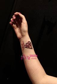 Book More Diamond Pectus rosea arm tattoo