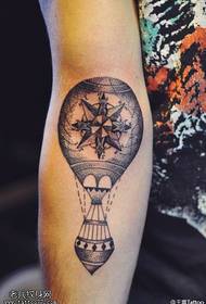 Black cool light bulb tattoo pattern