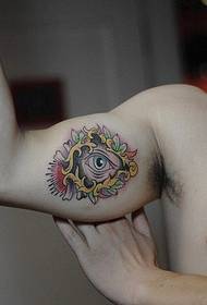Personality arm fashion good looking colorful eye tattoo picture picture
