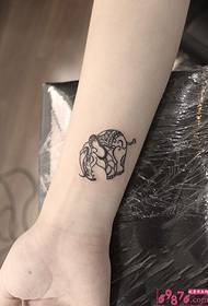 Van Gogh braç elefant imatge del tatuatge