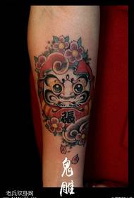 Leg japanese wind tumbler tattoo pattern