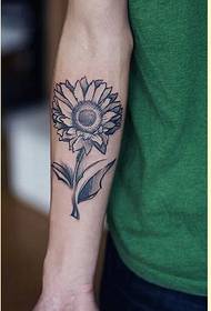 Personality arm beautiful sunflower tattoo picture picture