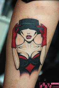 Punk štýl krásy alternatívne rameno tetovanie obrázok
