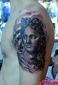 Greek sun god Apollo arm tattoo picture