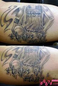 Arm basketball star tattoo picture