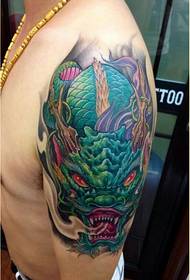 Personality male arm domineering dragon tattoo pattern recommended picture