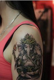 Женска ръка красива мода като бог татуировка модел картина