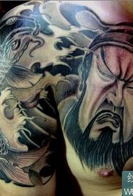 Half a Guan Gong carp tattoo tattoo