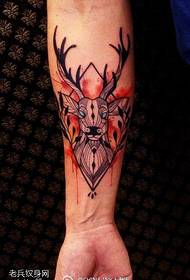 Arm color antelope tattoo picture